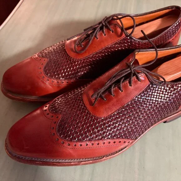 ALLEN EDMONDS Men\'s Hampstead Woven Braided Oxford Brown | Size 10 Amazon.com | Allen Edmonds Mens Strand Weave Cap Toes Oxford  main image 4